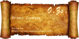 Orosz Zsanna névjegykártya