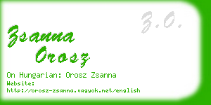 zsanna orosz business card